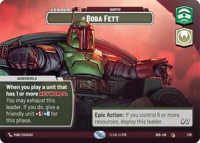 Boba Fett - Daimyo (Showcase) Shadows of the Galaxy card price