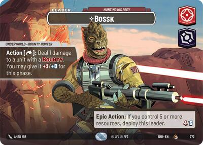 Bossk - Hunting His Prey (Showcase) Shadows of the Galaxy card price