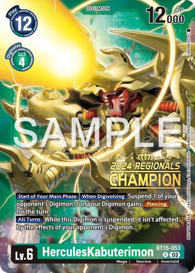 HerculesKabuterimon (2024 Regionals Champion) Exceed Apocalypse card price