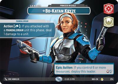 Bo-Katan Kryze - Princess in Exile (Showcase) Shadows of the Galaxy card price