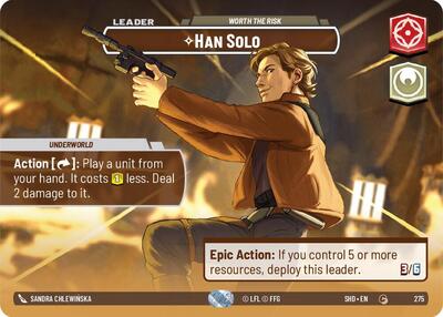Han Solo - Worth the Risk (Showcase) Shadows of the Galaxy card price