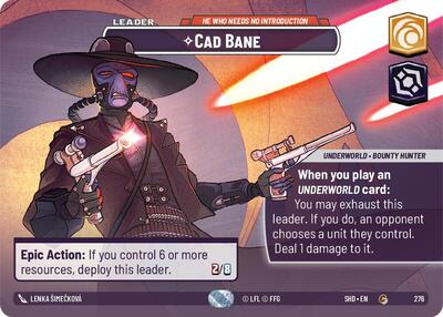 Cad Bane - He Who Needs No Introduction (Showcase) Shadows of the Galaxy card price