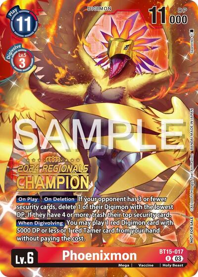 Phoenixmon (2024 Regionals Champion) Exceed Apocalypse card price