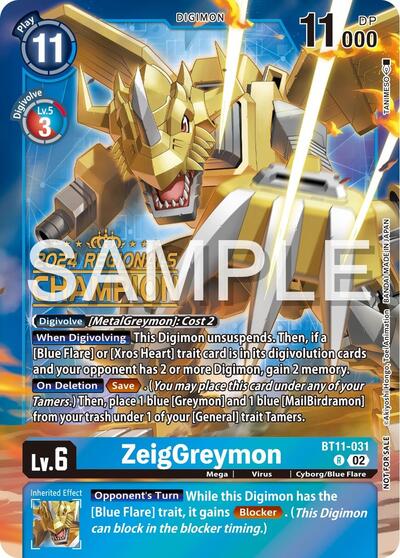 ZeigGreymon (2024 Regionals Champion) Dimensional Phase card price