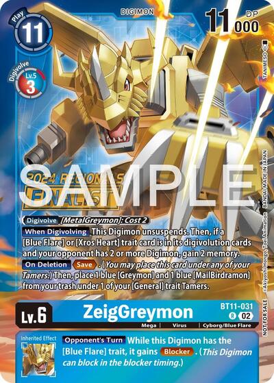 ZeigGreymon (2024 Regionals Finalist) Dimensional Phase card price