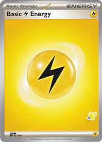 Basic Lightning Energy - Pikachu 3 #004 from Battle Academy 2024 Pokemon card image