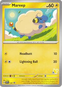 Mareep - Pikachu 19 #107 from Battle Academy 2024 Pokemon card image
