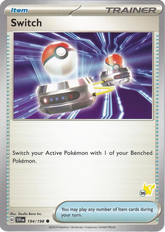 Switch - Pikachu 36 194/198 from Battle Academy 2024