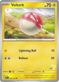 Voltorb - Pikachu 30 #066/193 from Battle Academy 2024 Pokemon card image