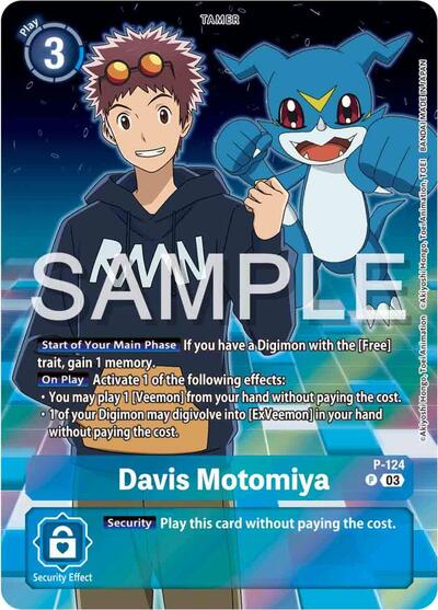Davis Motomiya - P-124 (Digimon Adventure 02: The Beginning Set) Digimon Promotion Cards card price