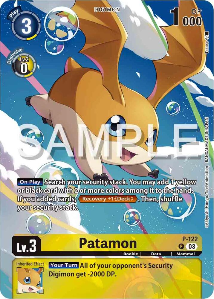Patamon P 122 Digimon Adventure 02 The Beginning Set digimon card