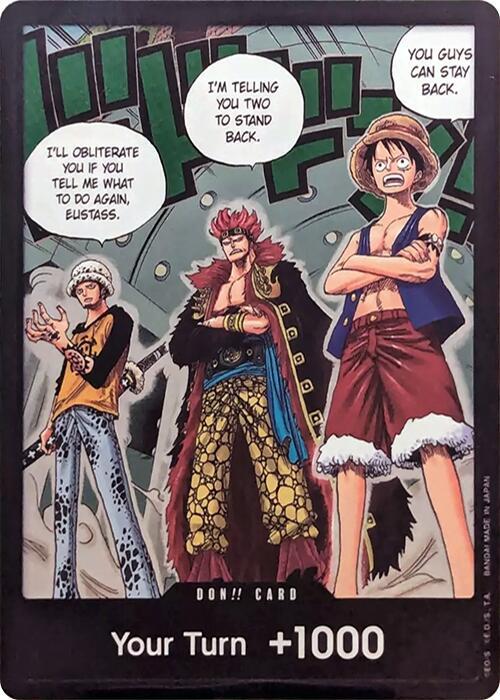 DON Card Trafalgar Law Eustass Kid and MonkeyDLuffy Double Pack Set Vol 4 onepiece card