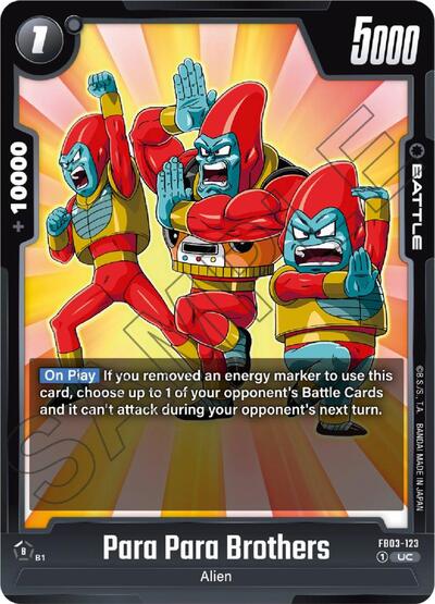 Para Para Brothers card