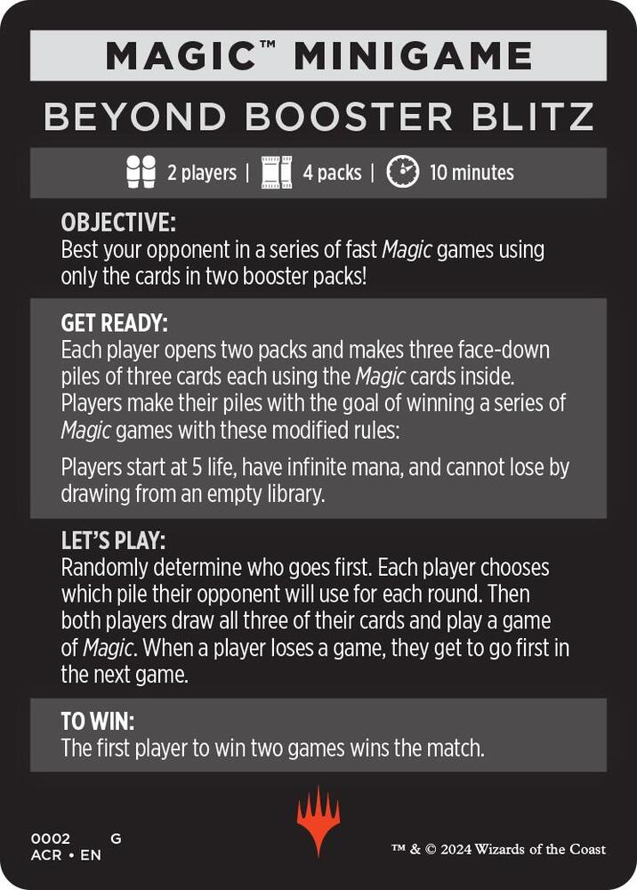 Magic Minigame: Beyond Booster Blitz 2 card
