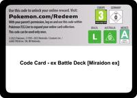 Code Card - ex Battle Deck [Miraidon ex] · Miscellaneous Cards & Products · #— · Normal