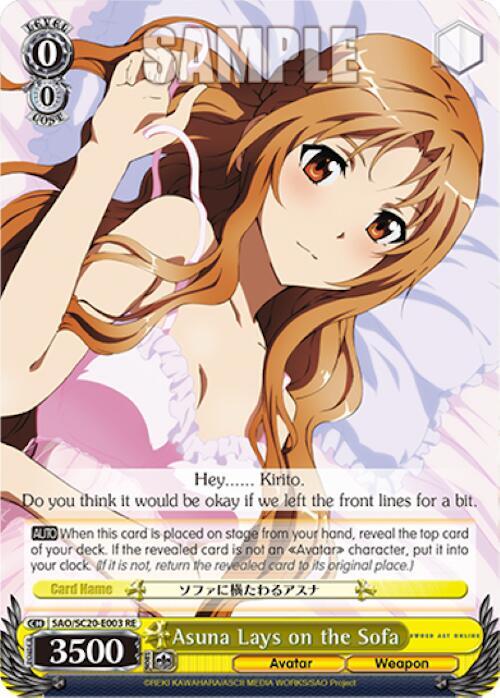 Asuna Lays on the Sofa