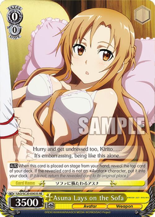 Asuna Lays on the Sofa (SR) - Sword Art Online Chronicle Set