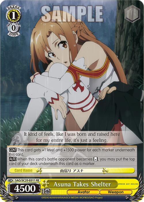 Asuna Takes Shelter