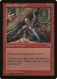 Giant Strength - Tempest - Magic: The Gathering card