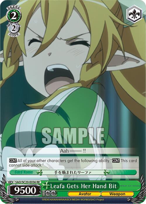 Leafa Gets Her Hand Bit