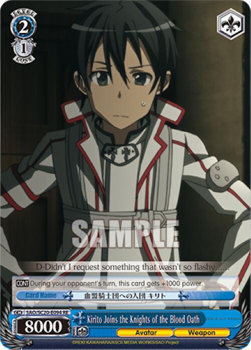 Kirito Joins the Knights of the Blood Oath