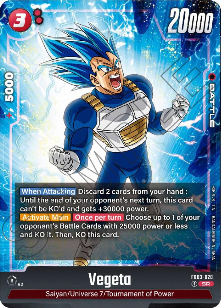 【PSA10】ベジータ FB03-020 フュージョンワールド Vegeta - FB03-020 - Raging Roar - Dragon Ball Super: Fusion