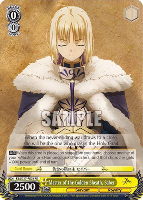 Master of the Golden Sheath, Saber