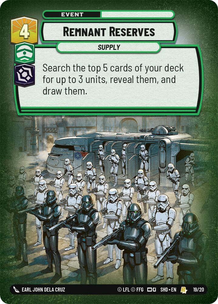 Remnant Reserves 19/20 card