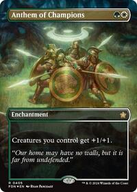 Anthem of Champions (Borderless) (Mana Foil) - Foundations - Magic: The Gathering card
