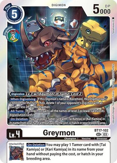 Greymon card