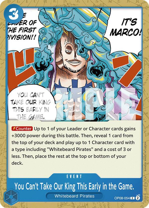 You Cant Take Our King This Early in the Game onepiece card