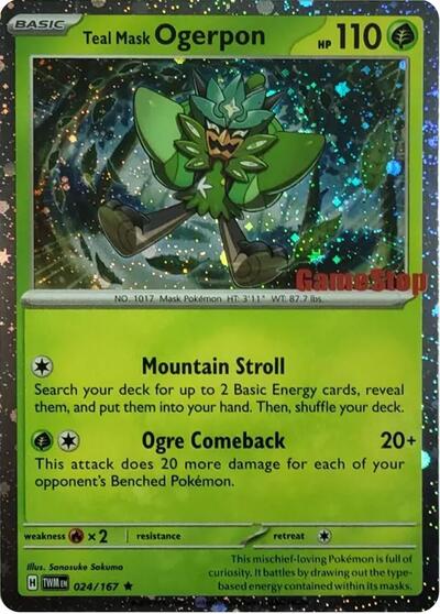 Teal Mask Ogerpon (Cosmos Holo) (Gamestop Exclusive)