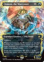 MTG 心配潮、クレメント　レイズドfoil ブルームバロウ Clement, the Worrywort (Borderless) (Raised Foil