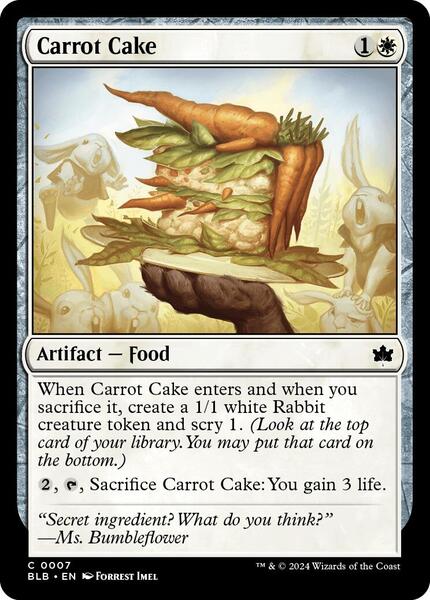 carrot cake mtg card Karta Magic: The Gathering FOIL BLB - Wizards Of The Coast, Uywany  Cena  Opinie When Carrot Cake enters and when you sacrifice it Carrot Cake | Bloomburrow MTG