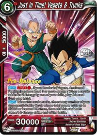 Just in Time! Vegeta & Trunks card art