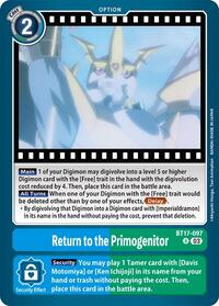 Return to the Primogenitor - Secret Crisis - Digimon card