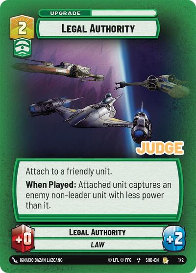 Legal Authority Judge Promos Rare Star Wars Unlimited card — value and price