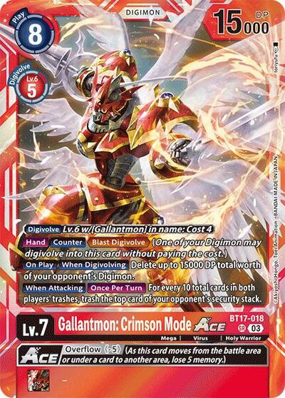 Gallantmon: Crimson Mode ACE Secret Crisis card price