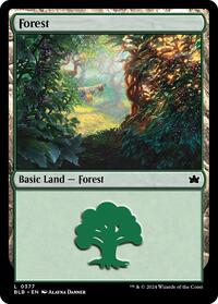 Forest (0377) - Bloomburrow - Magic: The Gathering card