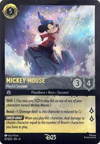 Mickey Mouse - Playful Sorcerer - D23 Promos - Lorcana card