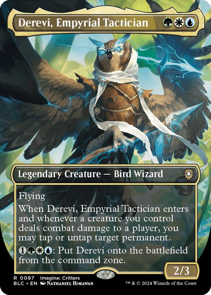 Derevi, Empyrial Tactician (Borderless) - Commander: Bloomburrow