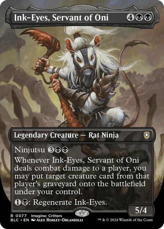 InkEyes, Servant of Oni (Borderless) Commander Bloomburrow Magic
