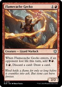 Flamecache Gecko - Bloomburrow - Magic: The Gathering card