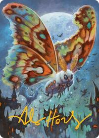 Luminous Broodmoth Art Card (Gold-Stamped Signature)