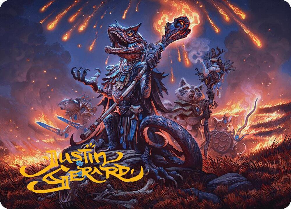 Valley Flamecaller Art Card (Gold-Stamped Signature) - Art Series