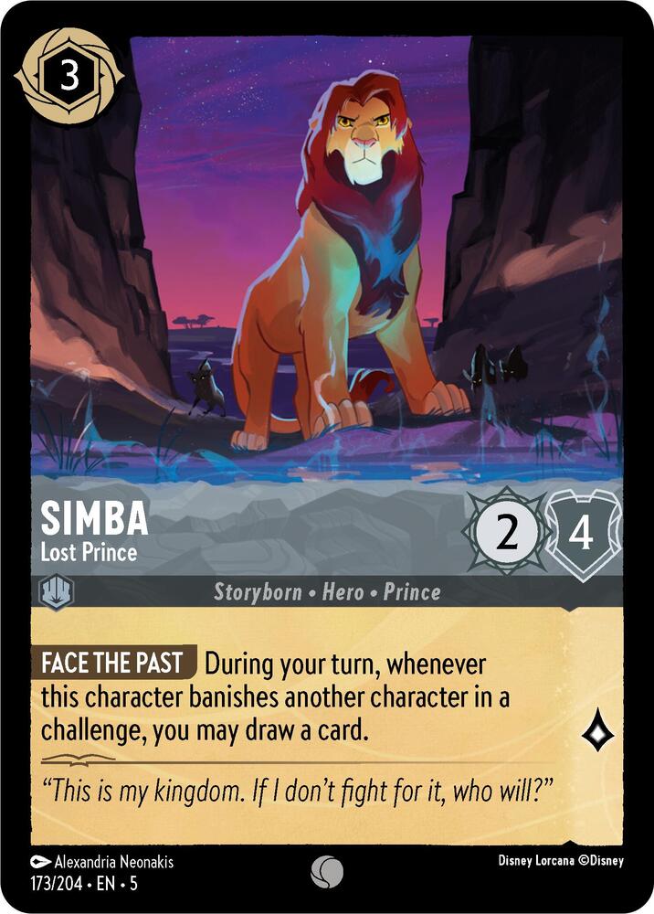 Simba - Lost Prince - Shimmering Skies - Disney Lorcana