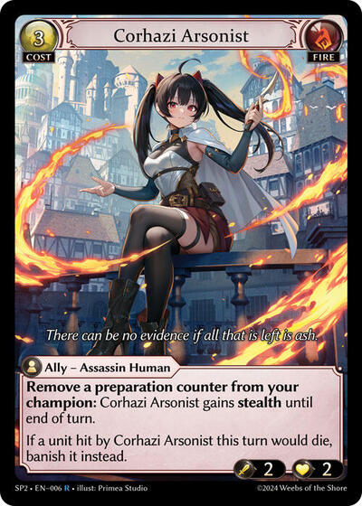 Corhazi Arsonist — Foil Supporter Pack 2 Rare Grand Archive card — value and price