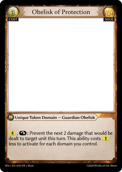 Obelisk of Protection card