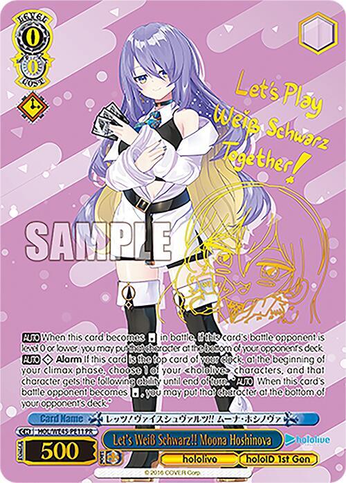 Let's Weiss Schwarz!! Moona Hoshinova (PR) - hololive production