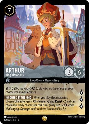 Arthur - King Victorious - Shimmering Skies - Disney Lorcana